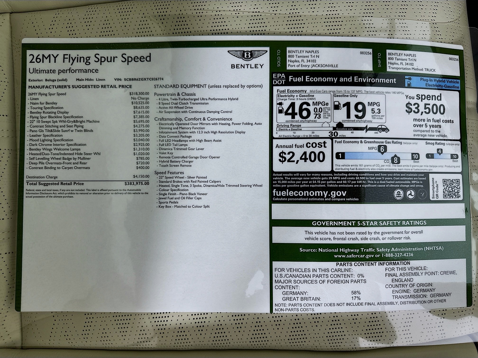 new 2026 Bentley Flying Spur car