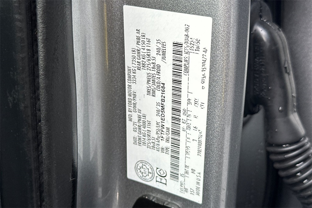 used 2021 Ford F-150 car, priced at $34,984