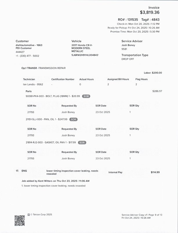 Used 2017 Honda CR-V SUV
