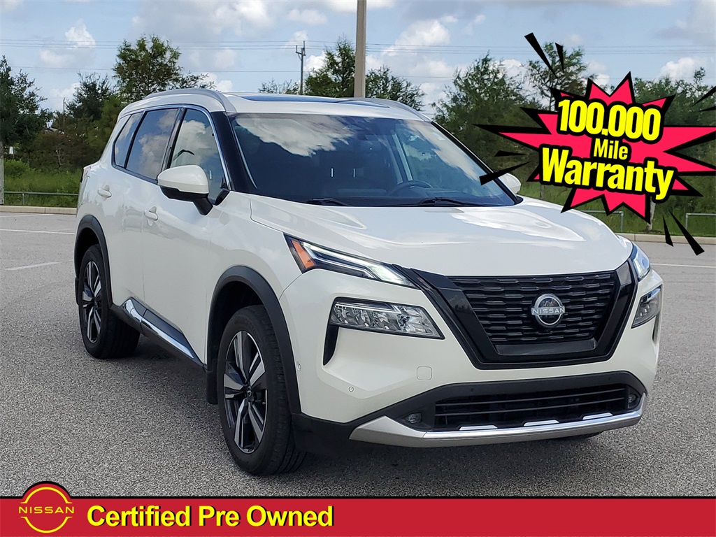 2022 Pearl White Tricoat Nissan Rogue Platinum FWD SUV