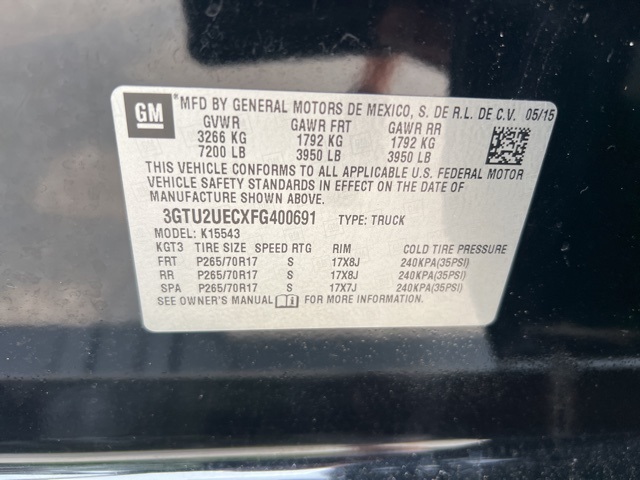 2015 Onyx Black GMC Sierra 1500 SLE Z71 4X4 Truck