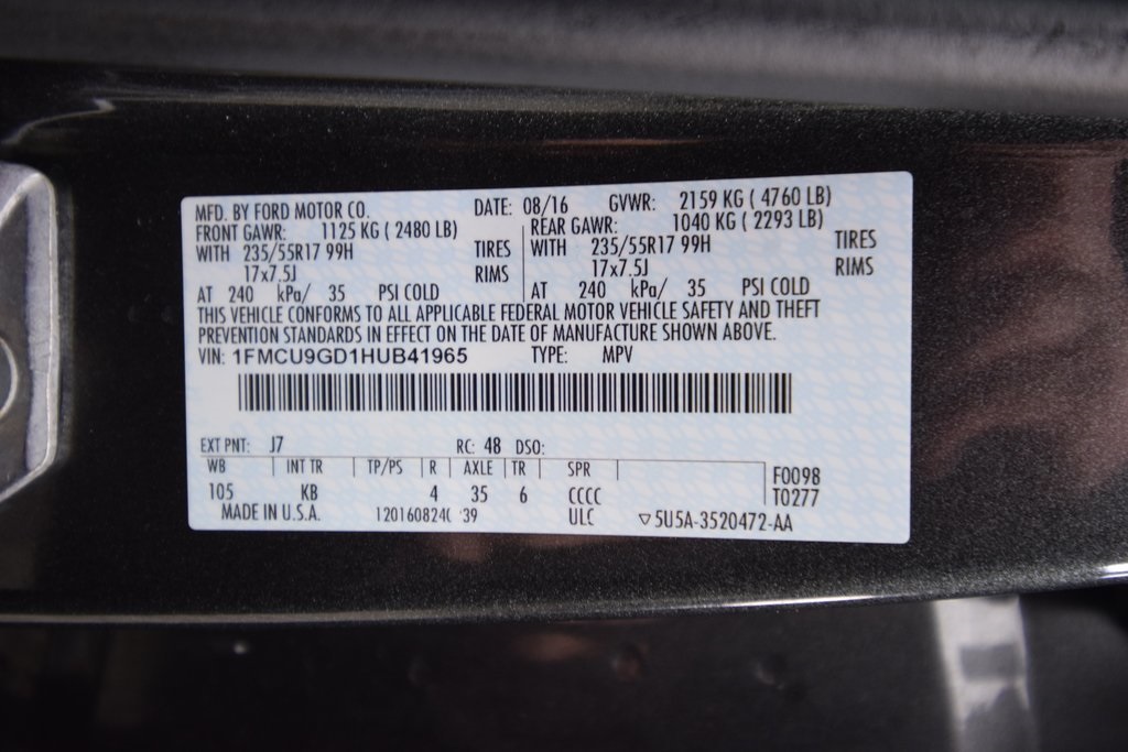 used 2017 Ford Escape car, priced at $10,362