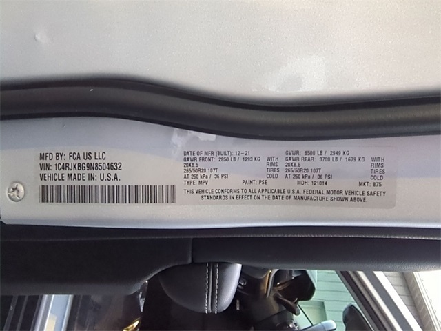 used 2022 Jeep Grand Cherokee L car, priced at $25,511