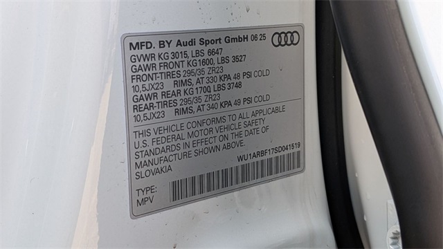 new 2025 Audi RS Q8 performance car, priced at $144,850