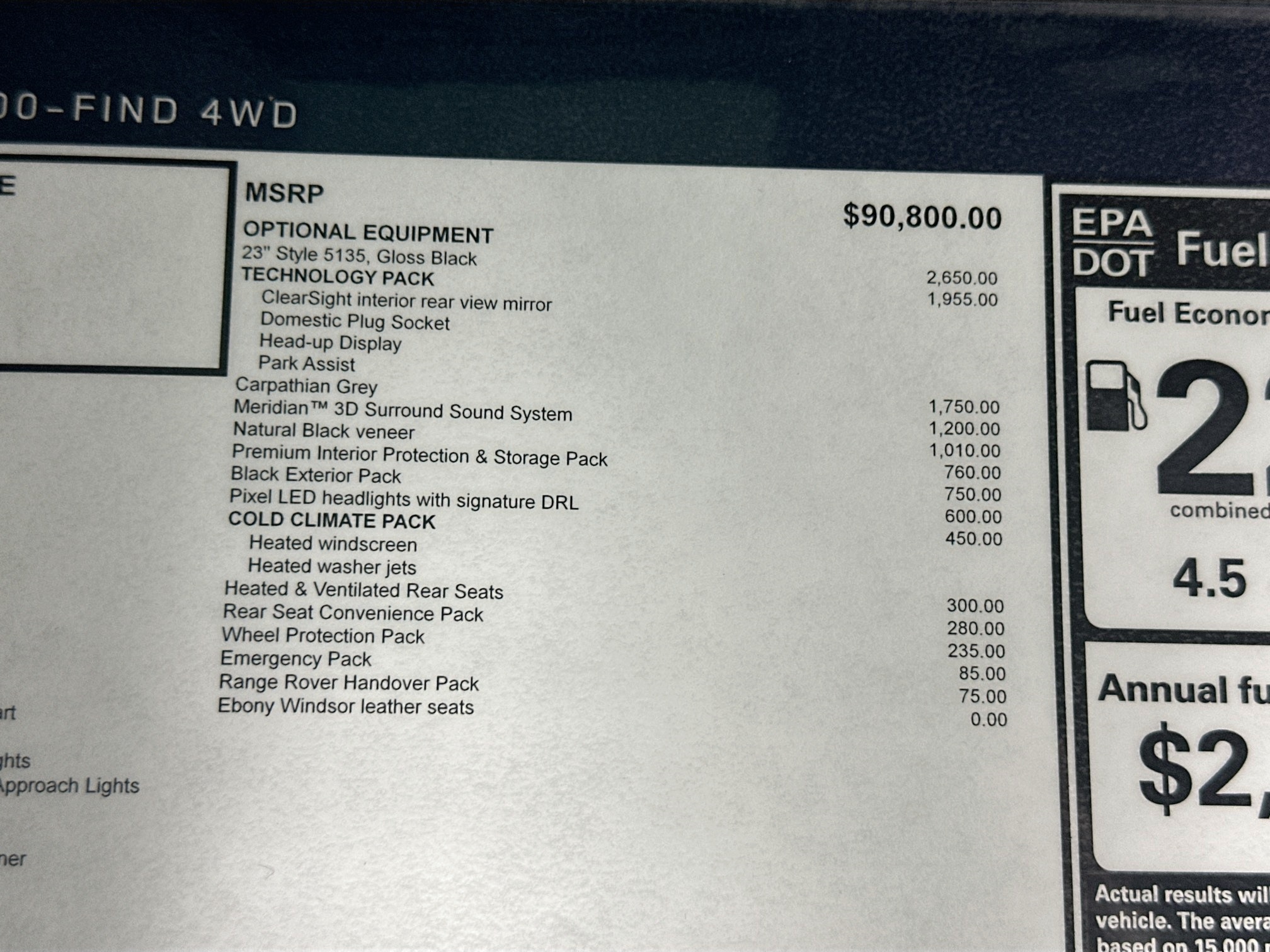 new 2026 Land Rover Range Rover Sport car, priced at $104,750