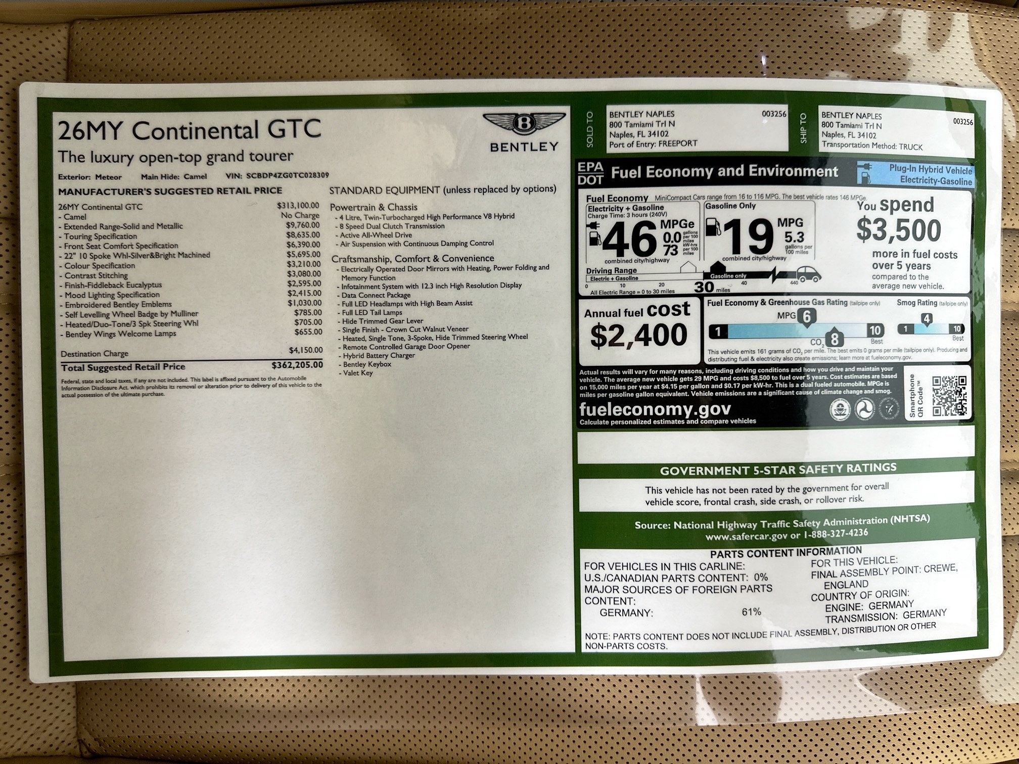 new 2026 Bentley Continental GTC car