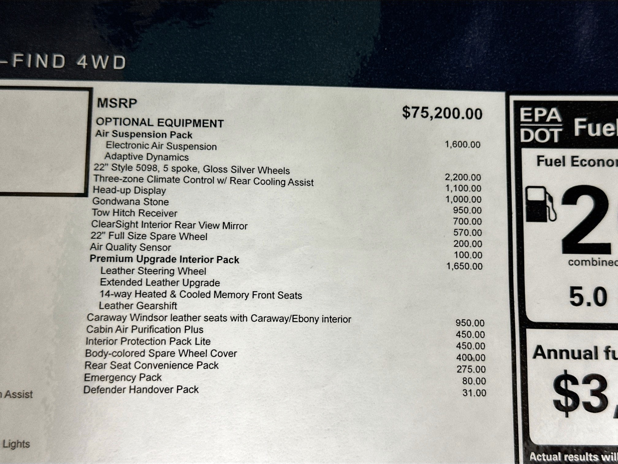 new 2026 Land Rover Defender 110 car, priced at $89,756