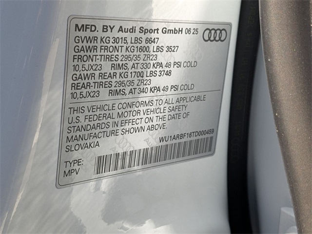 new 2026 Audi RS Q8 performance car, priced at $152,815