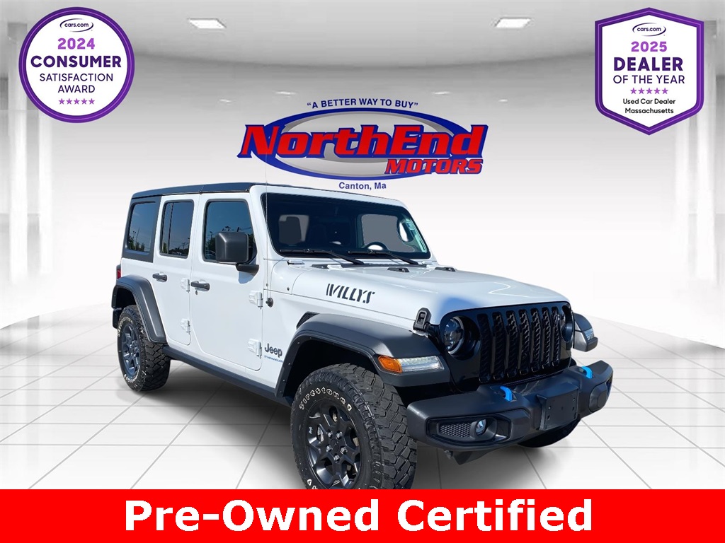 2023 Bright White Clearcoat Jeep Wrangler 4xe Willys 4xe 4X4 SUV