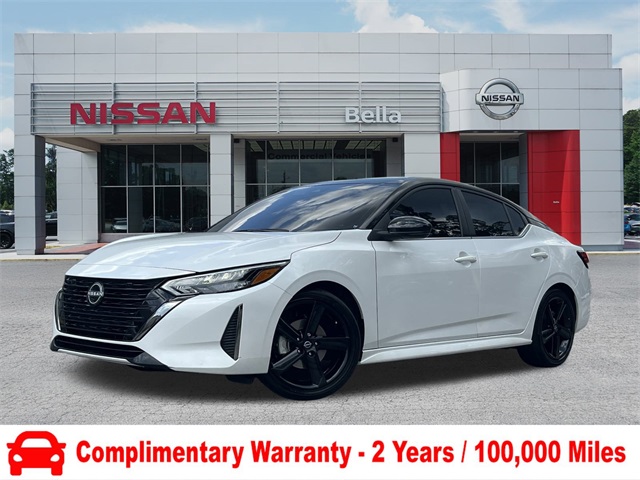 2024 Aspen White Tricoat/Super Black Nissan Sentra SR Sedan