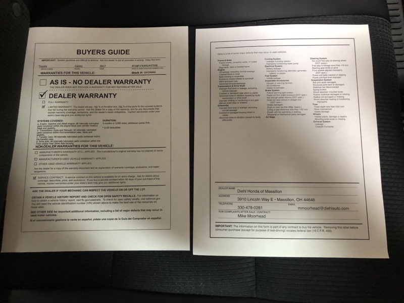 Used 2017 Toyota Camry Sedan