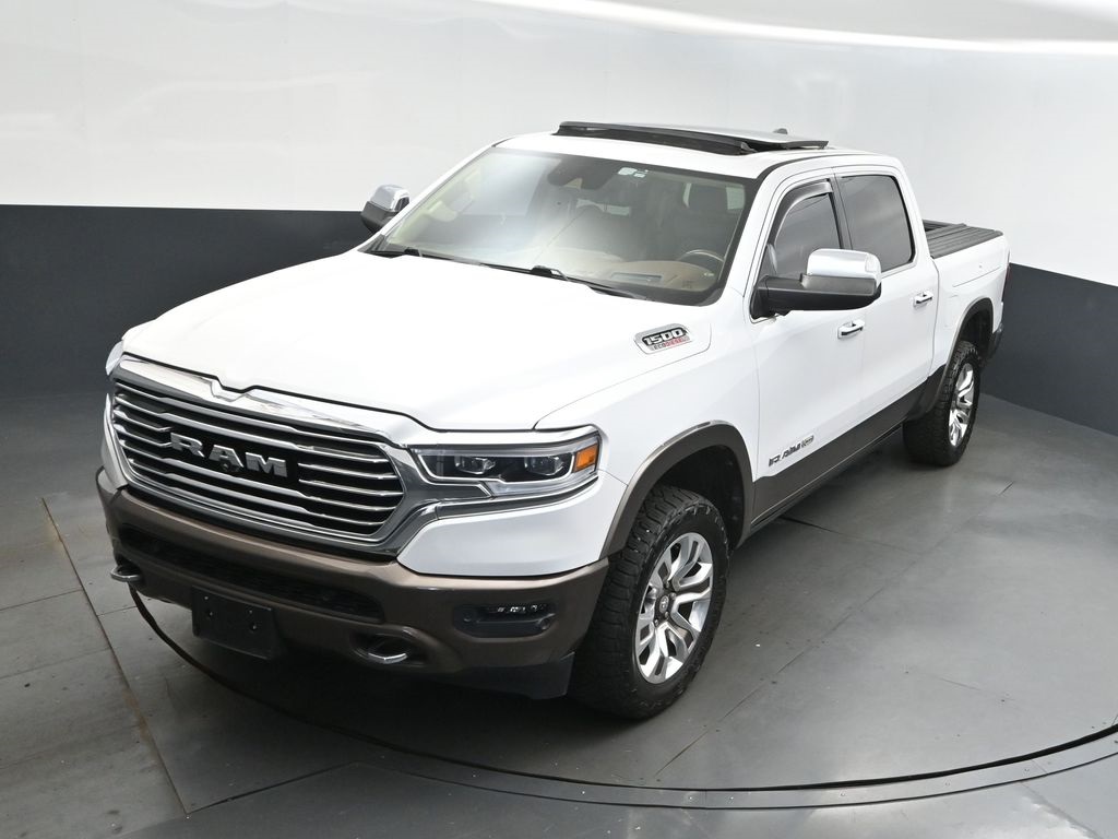 2021 Ivory White Tri-Coat Pearlcoat Ram 1500 Laramie Longhorn 4X4 Truck