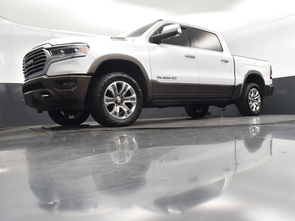 2021 Ivory White Tri-Coat Pearlcoat Ram 1500 Laramie Longhorn 4X4 Truck