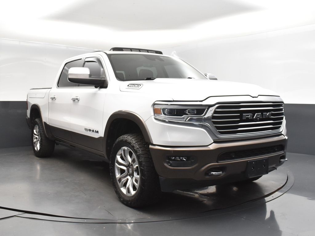 2021 Ivory White Tri-Coat Pearlcoat Ram 1500 Laramie Longhorn 4X4 Truck