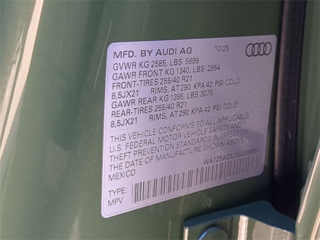 new 2025 Audi SQ5 car, priced at $75,045