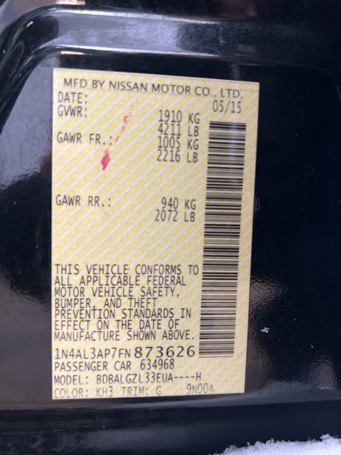 used 2015 Nissan Altima car, priced at $5,968