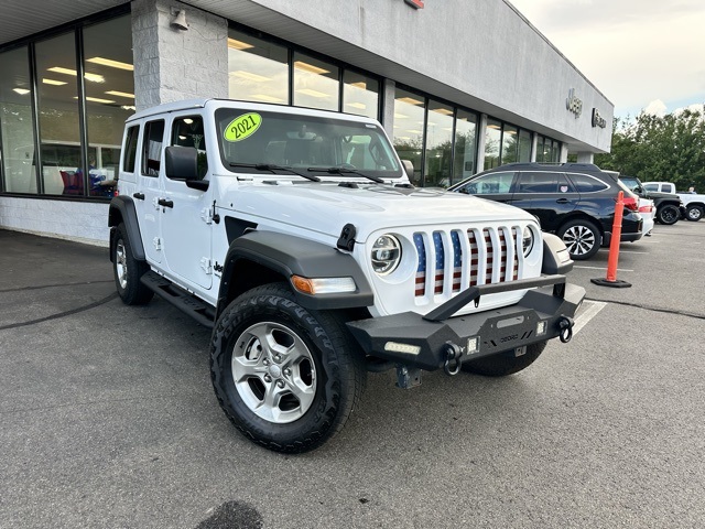 2021 Bright White Clearcoat Jeep Wrangler Unlimited Freedom Edition 4X4 SUV