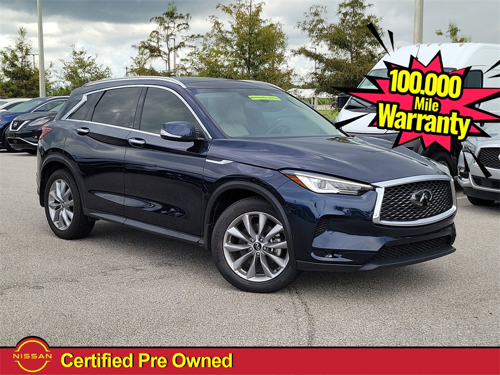 2022 Hermosa Blue INFINITI QX50 LUXE FWD SUV