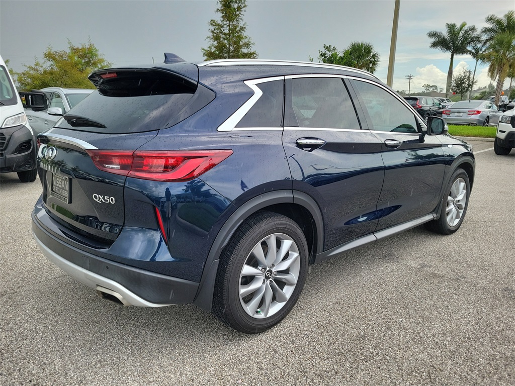 2022 Hermosa Blue INFINITI QX50 LUXE FWD SUV