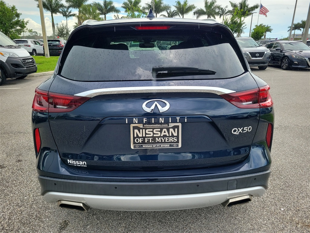 2022 Hermosa Blue INFINITI QX50 LUXE FWD SUV