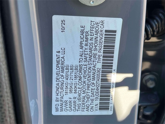 new 2026 Acura Integra car, priced at $35,195