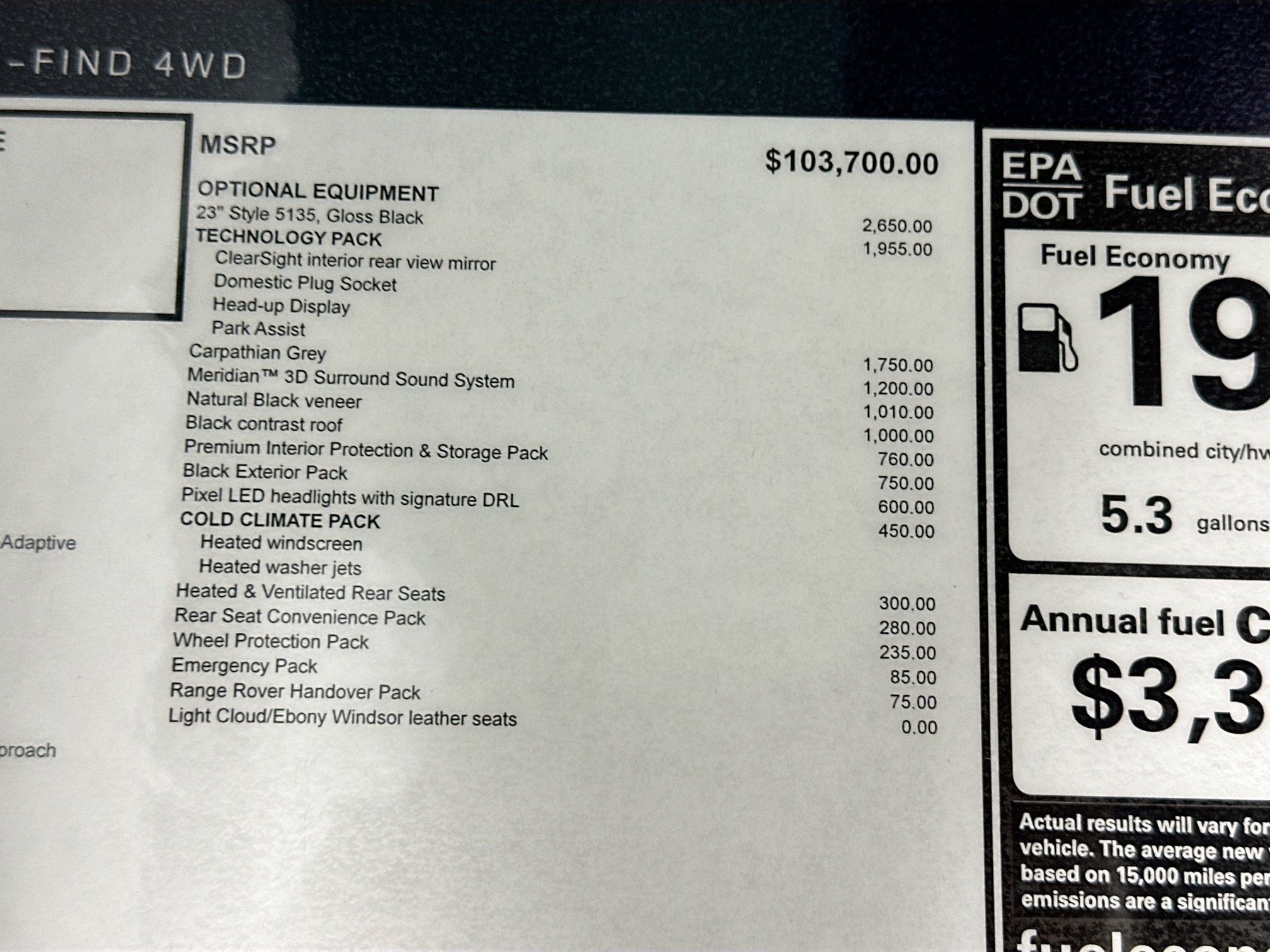 new 2026 Land Rover Range Rover Sport car, priced at $118,650