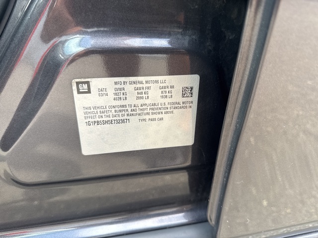 2014 Tungsten Metallic Chevrolet Cruze LS FWD Sedan