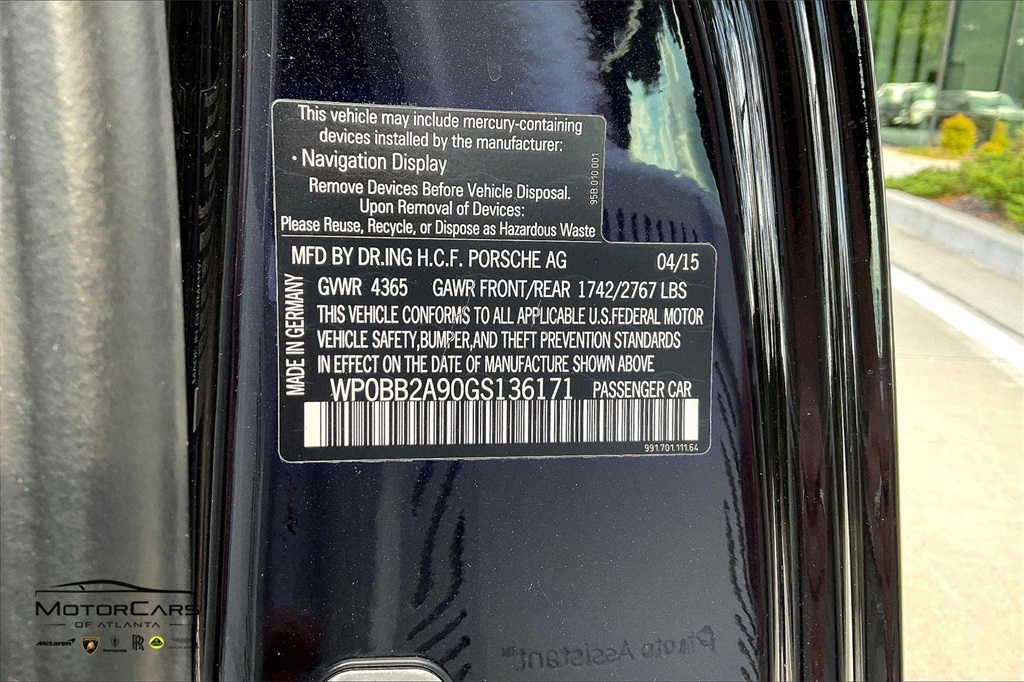 2016 Jet Black Metallic Porsche 911 Targa 4 GTS AWD Coupe
