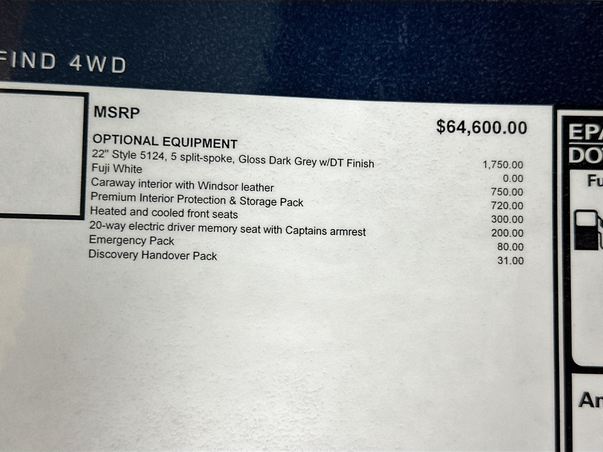 new 2026 Land Rover Discovery car, priced at $70,281