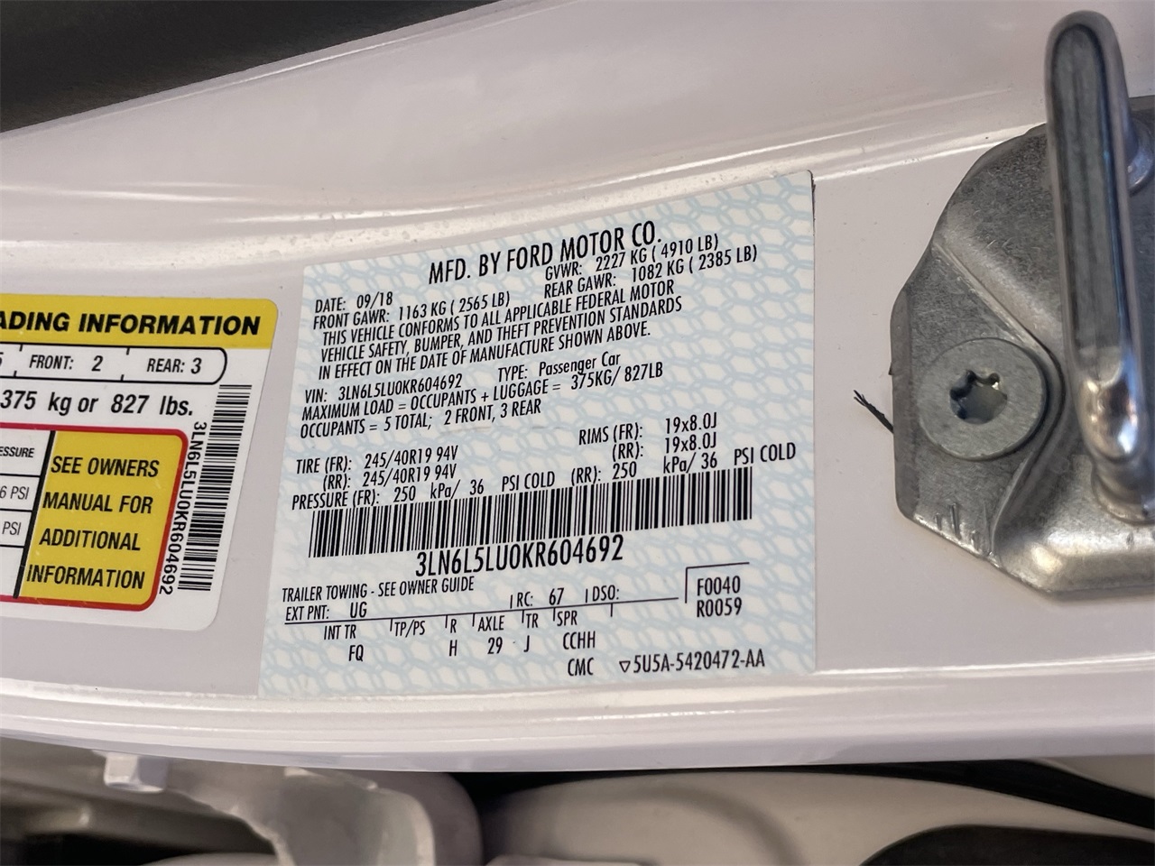 used 2019 Lincoln MKZ car, priced at $17,597