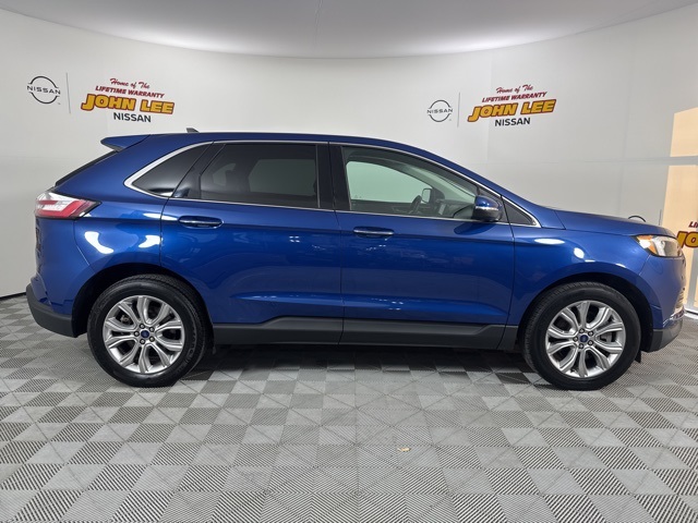 2022 Blue Metallic Ford Edge Titanium AWD SUV