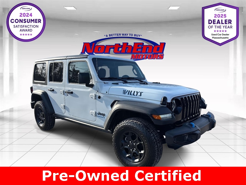 2023 Bright White Clearcoat Jeep Wrangler 4xe Willys 4xe 4X4 SUV
