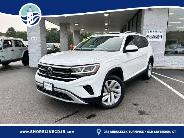 2021 Pure White Volkswagen Atlas 2.0T SEL AWD SUV