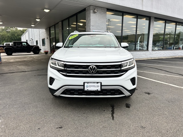 2021 Pure White Volkswagen Atlas 2.0T SEL AWD SUV