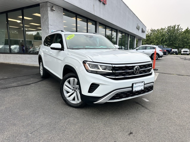 2021 Pure White Volkswagen Atlas 2.0T SEL AWD SUV