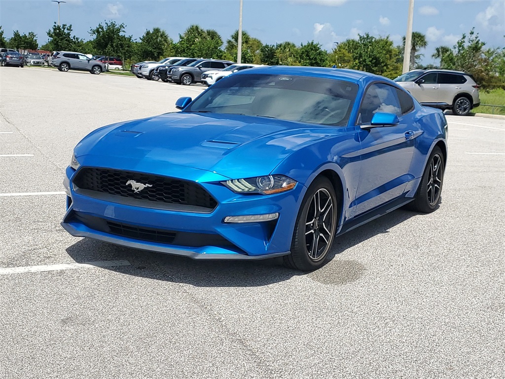 2021 Blue Ford Mustang EcoBoost RWD Coupe