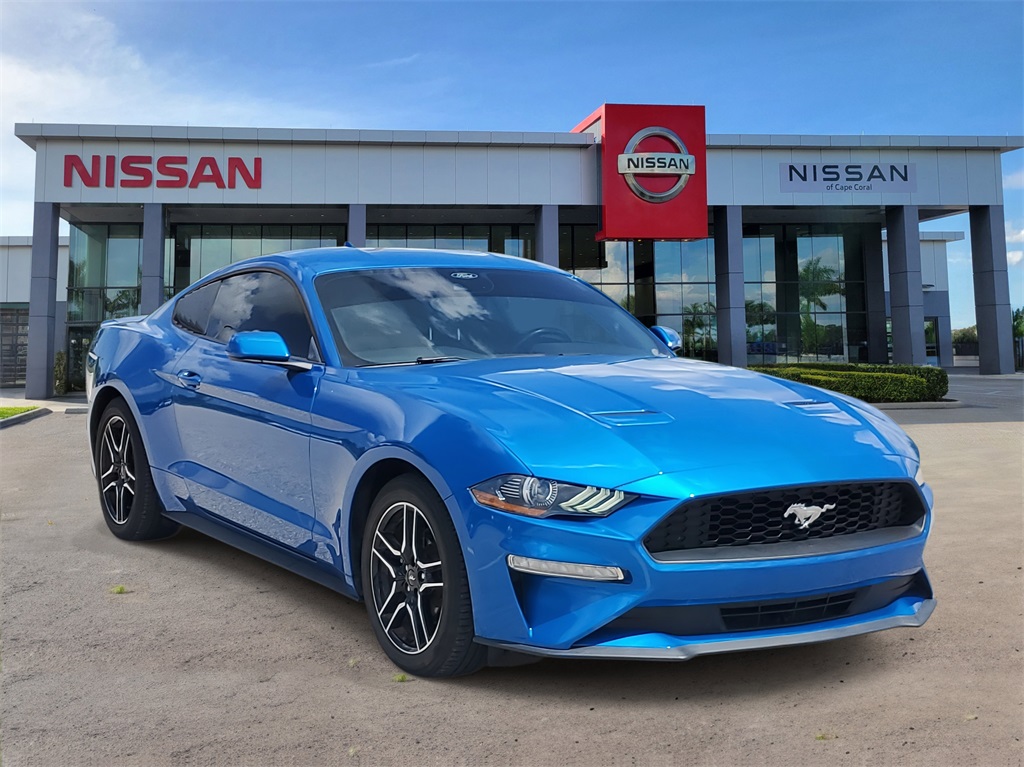 2021 Blue Ford Mustang EcoBoost RWD Coupe