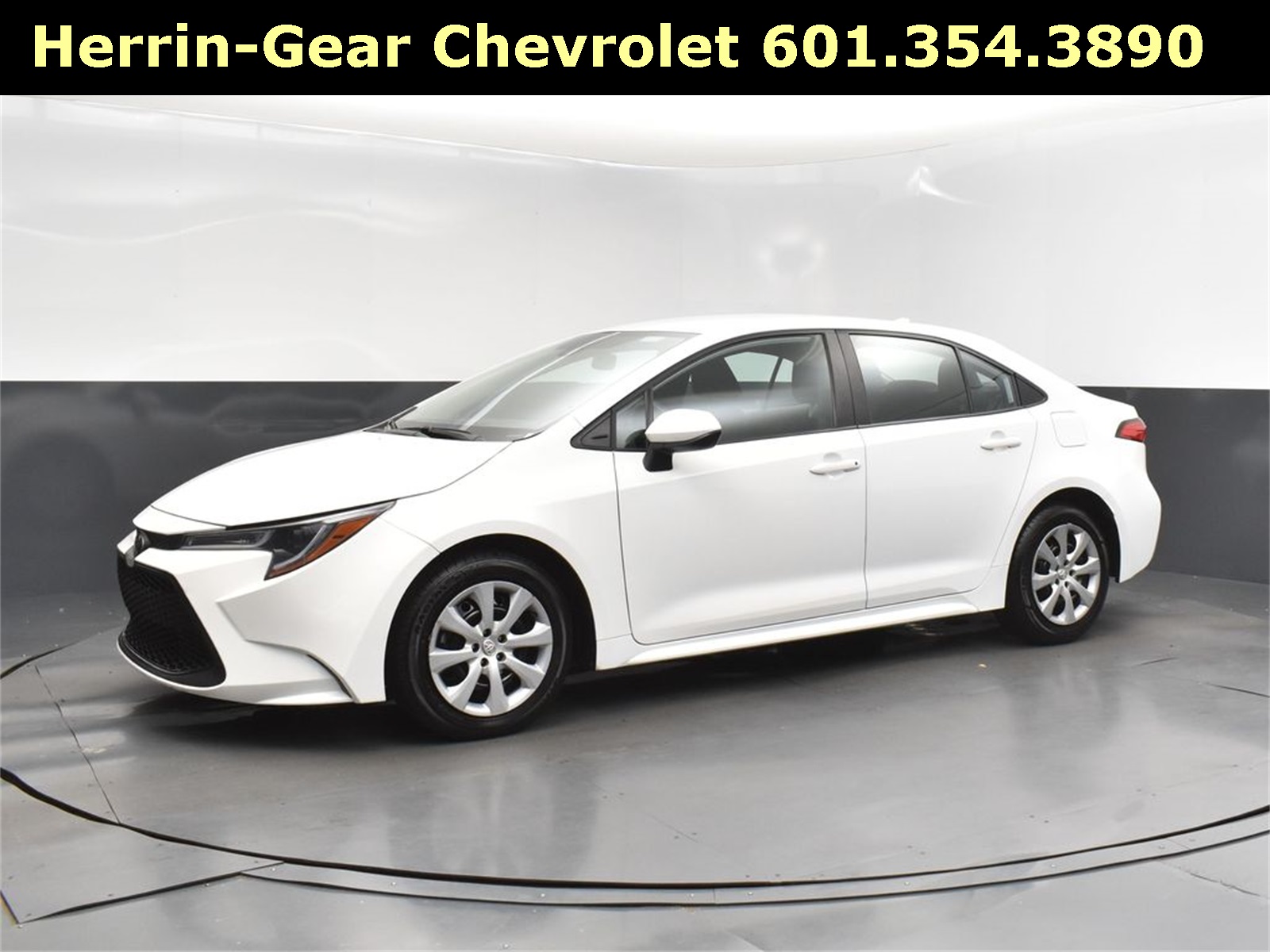 2022 White Toyota Corolla LE FWD Sedan