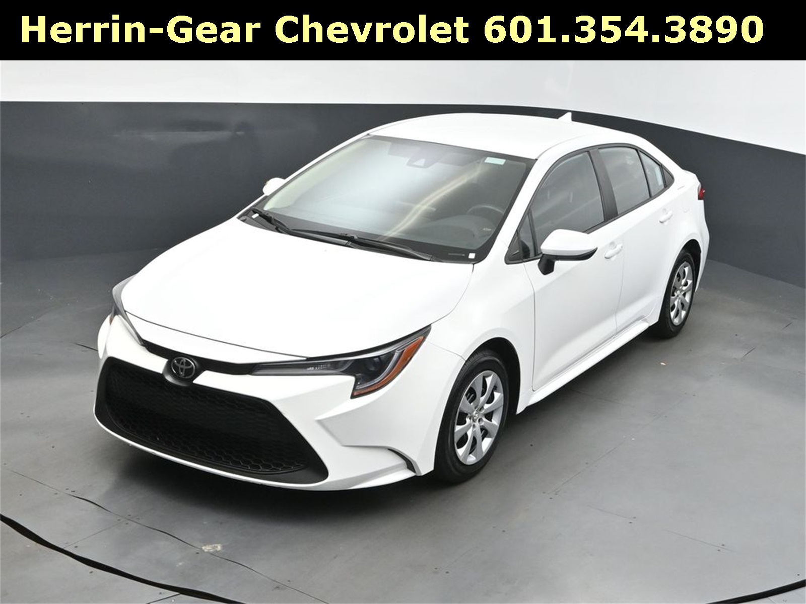 2022 White Toyota Corolla LE FWD Sedan