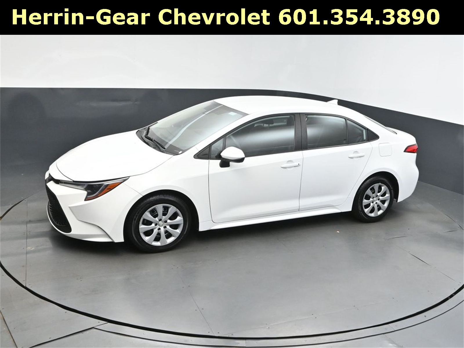 2022 White Toyota Corolla LE FWD Sedan