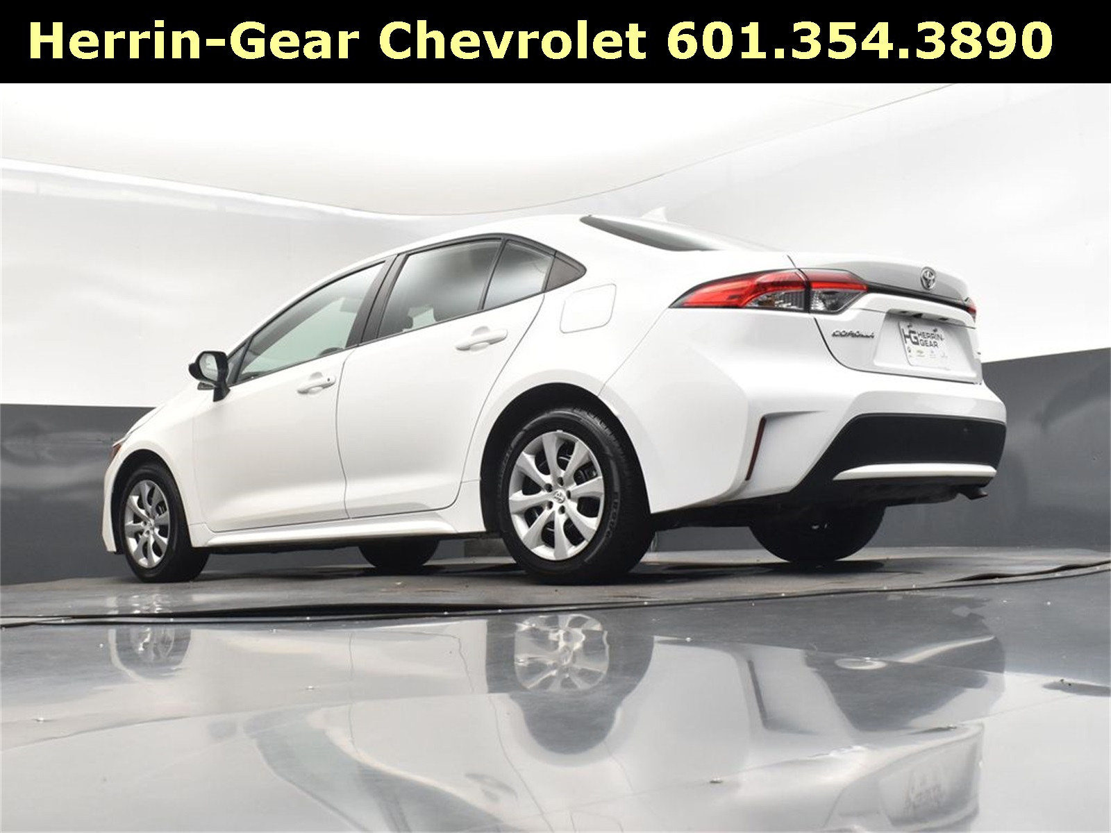 2022 White Toyota Corolla LE FWD Sedan