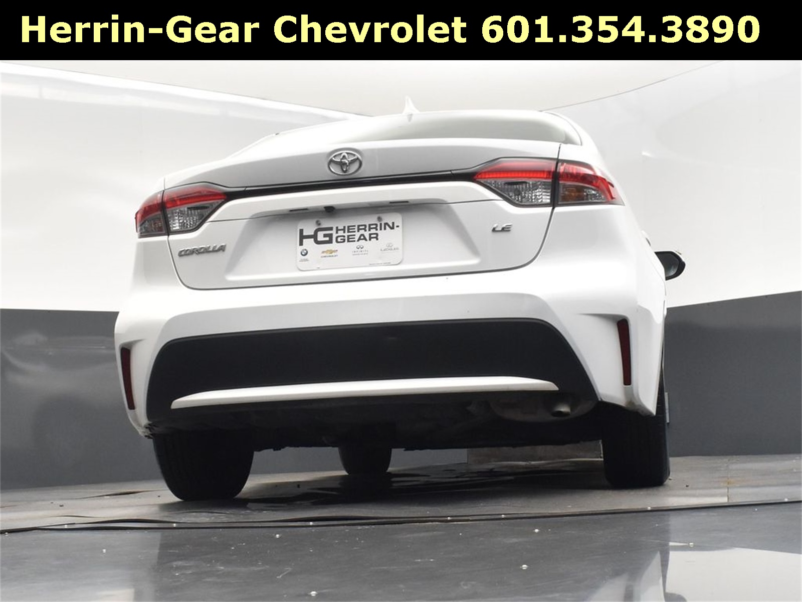 2022 White Toyota Corolla LE FWD Sedan