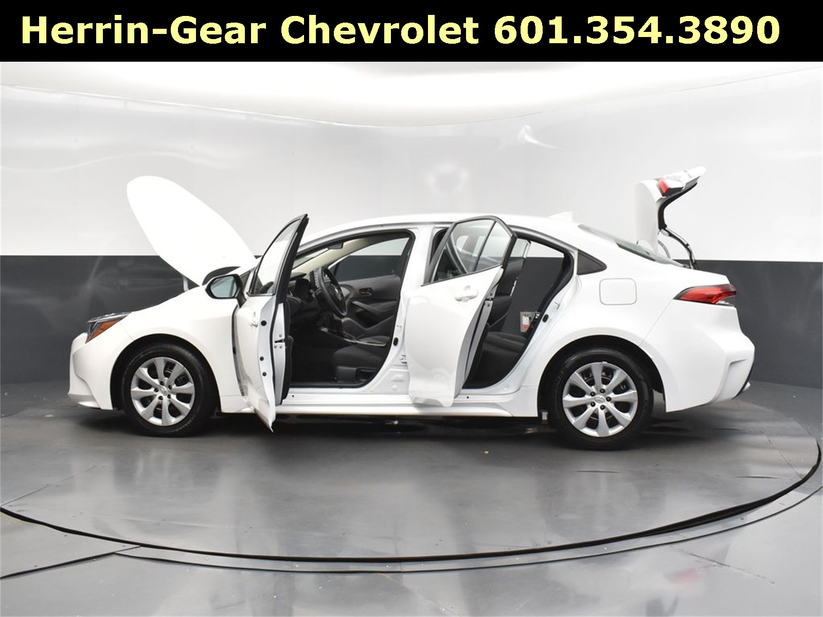2022 White Toyota Corolla LE FWD Sedan