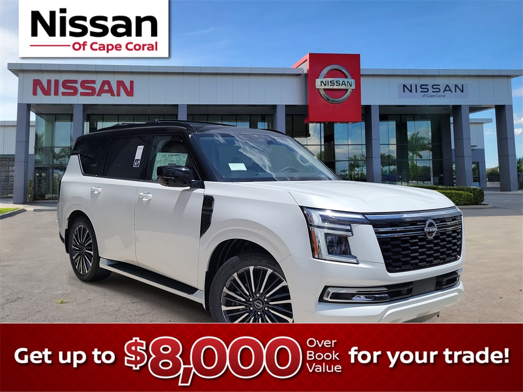 2025 White / Black Nissan Armada Platinum Reserve 4X4 SUV