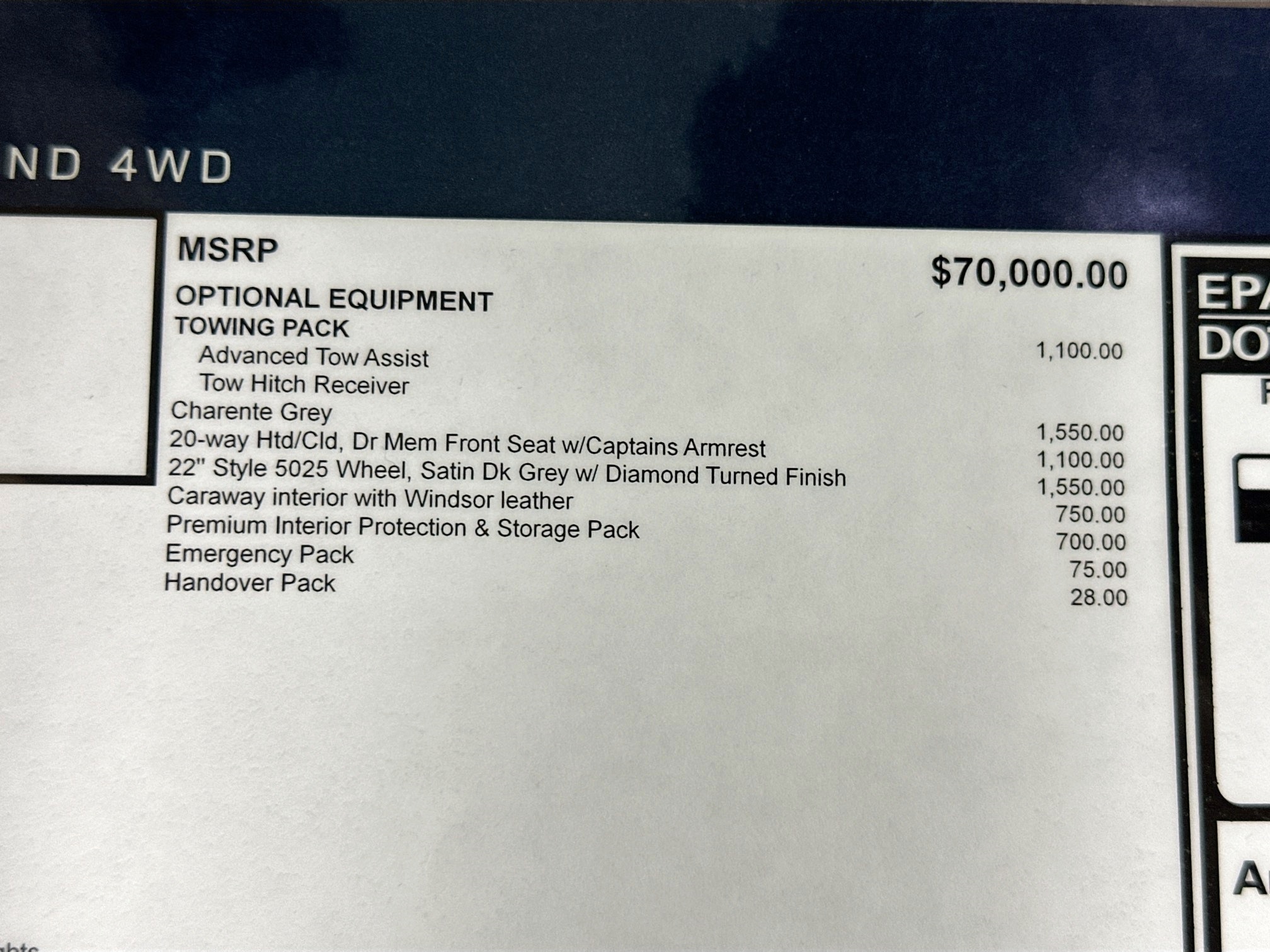 new 2025 Land Rover Discovery car, priced at $78,478