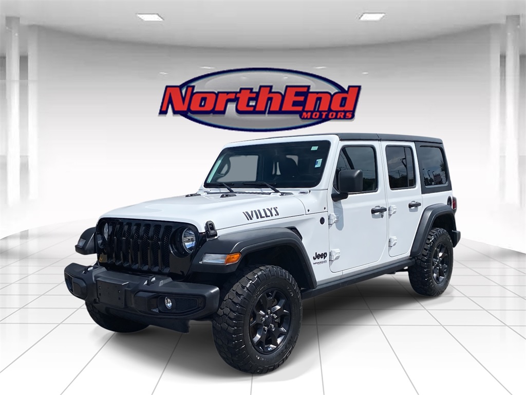 2021 Bright White Clearcoat Jeep Wrangler Unlimited Willys 4X4 SUV