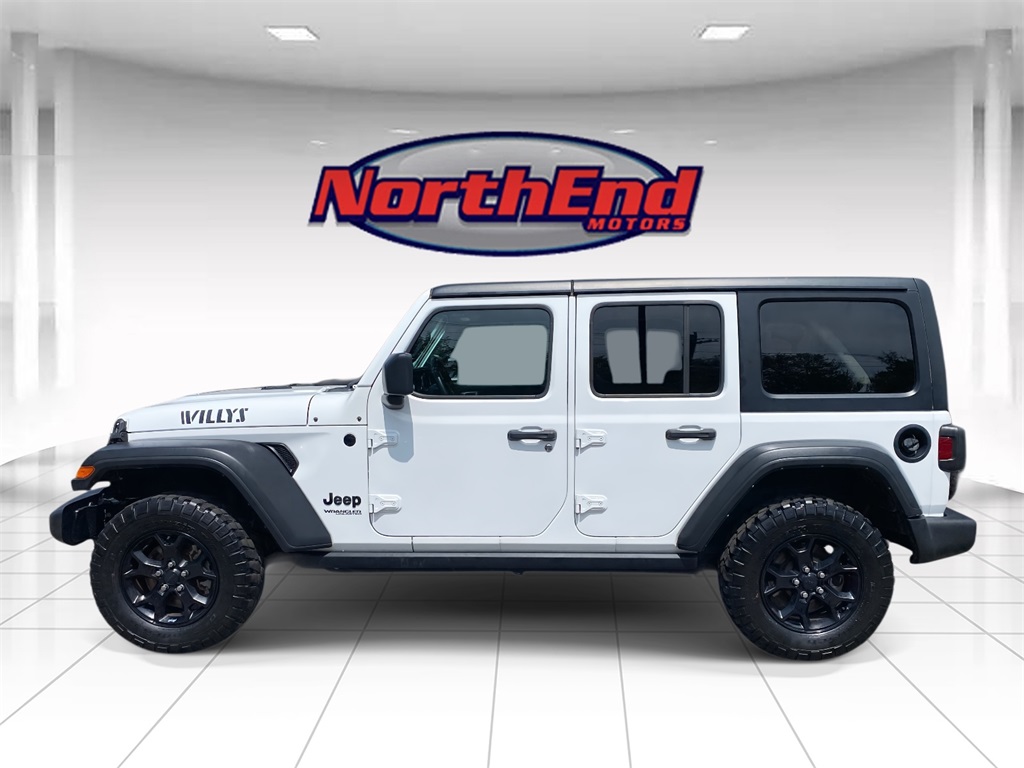 2021 Bright White Clearcoat Jeep Wrangler Unlimited Willys 4X4 SUV