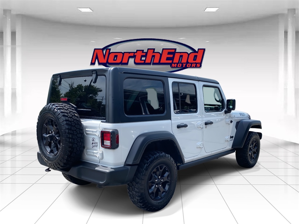2021 Bright White Clearcoat Jeep Wrangler Unlimited Willys 4X4 SUV