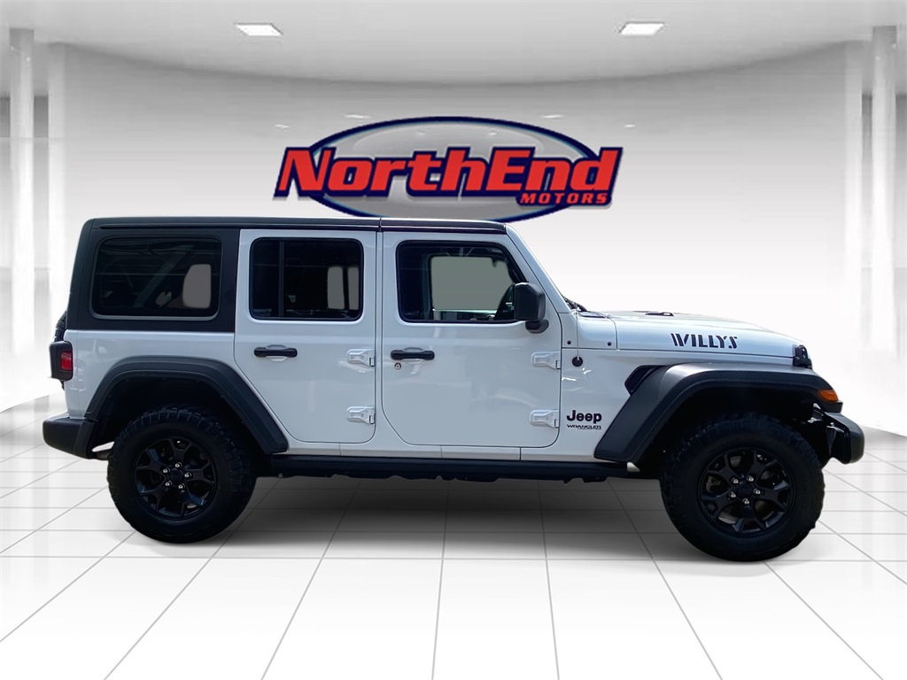2021 Bright White Clearcoat Jeep Wrangler Unlimited Willys 4X4 SUV