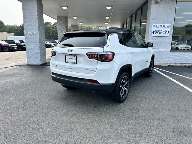 2025 Bright White Clearcoat Jeep Compass Limited 4X4 SUV